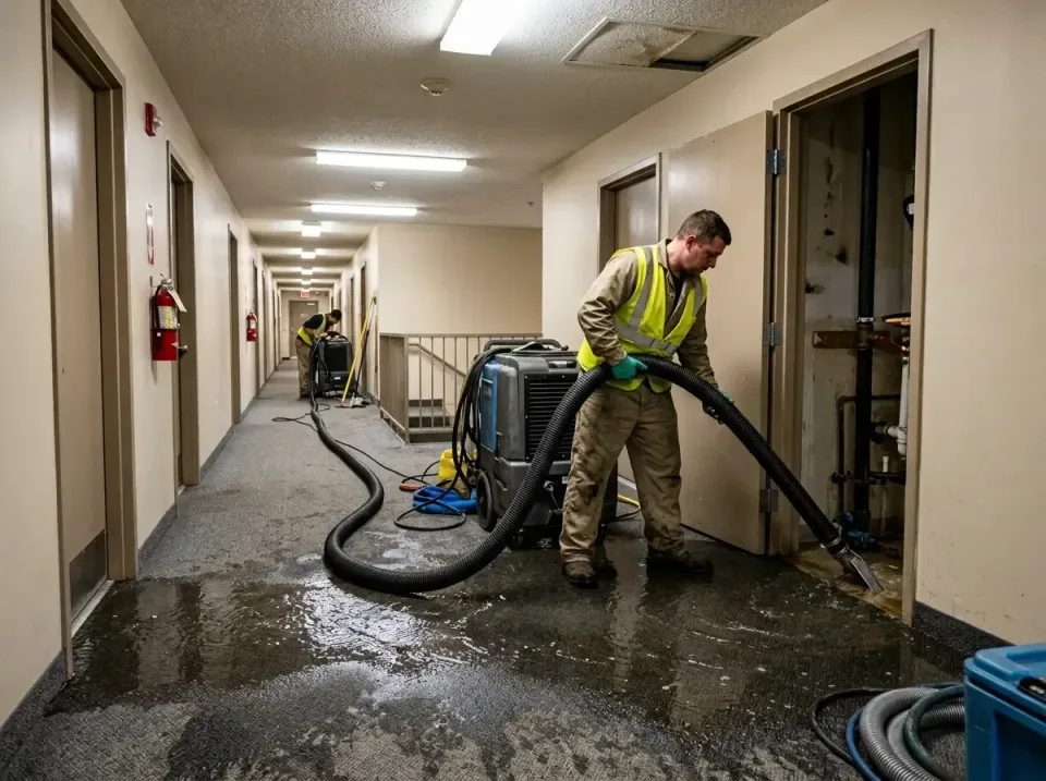 multi-unit-apartment-hallway-f-005 — frequently asked questions, Emergency Burst Pipe Water Extraction & Removal in Kankakee…